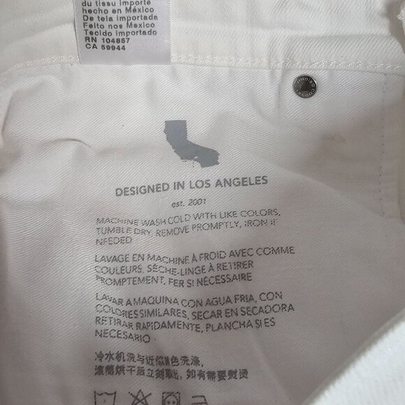 Adriano Goldschmied Hailey Cut Off Ex Boyfriend 3" Inseam Shorts Denim White 30R - Picture 9 of 15